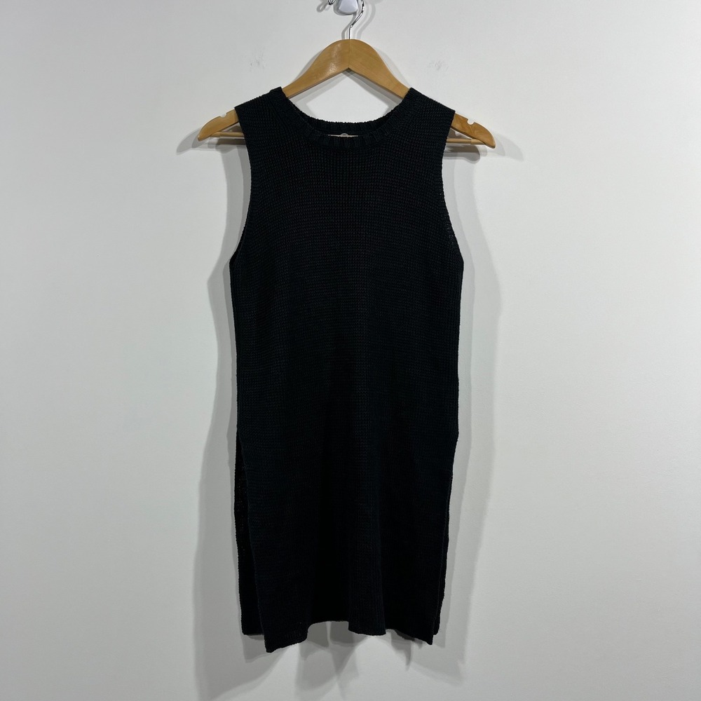Margaret O'Leary Fisherman Coastal Knit Linen Sweater Dress Womens XS Minimalist